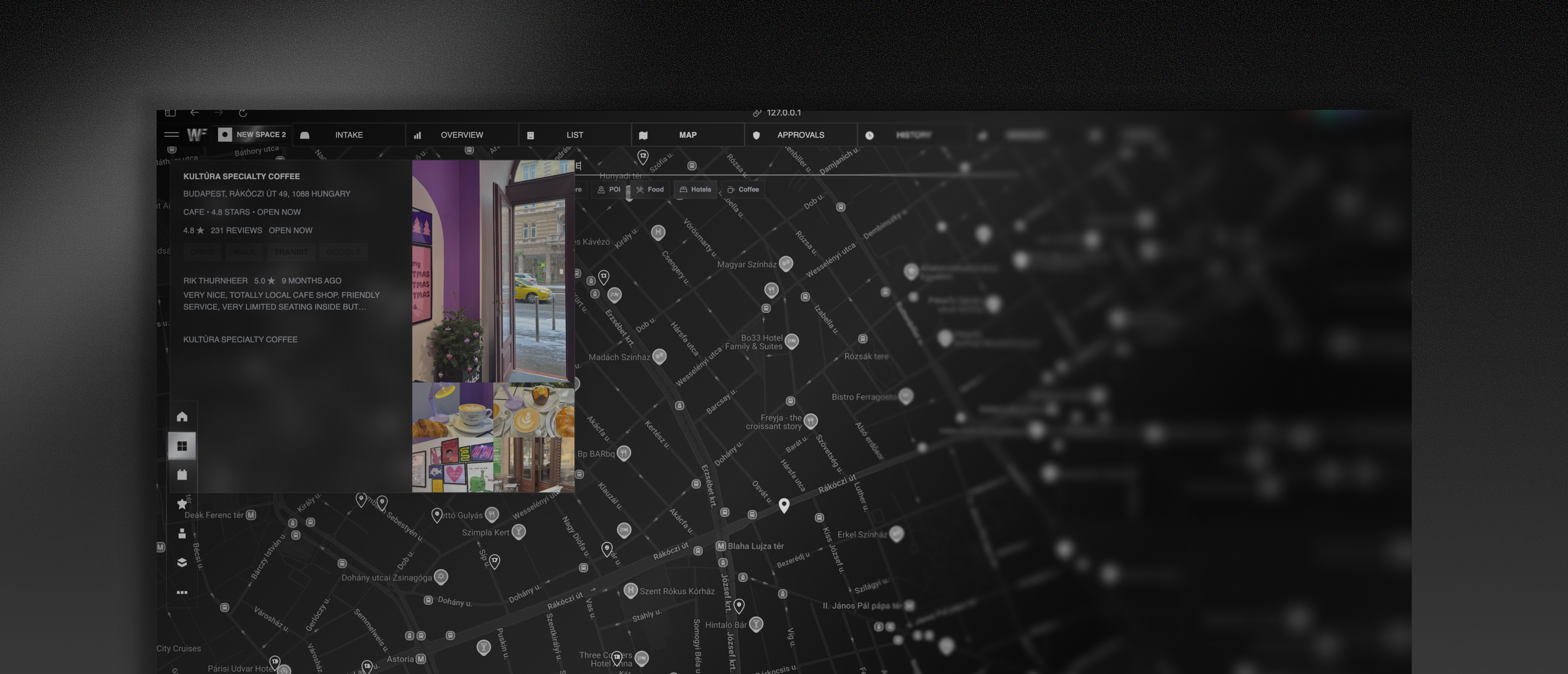 Gen Tech Manager workspace view frame one