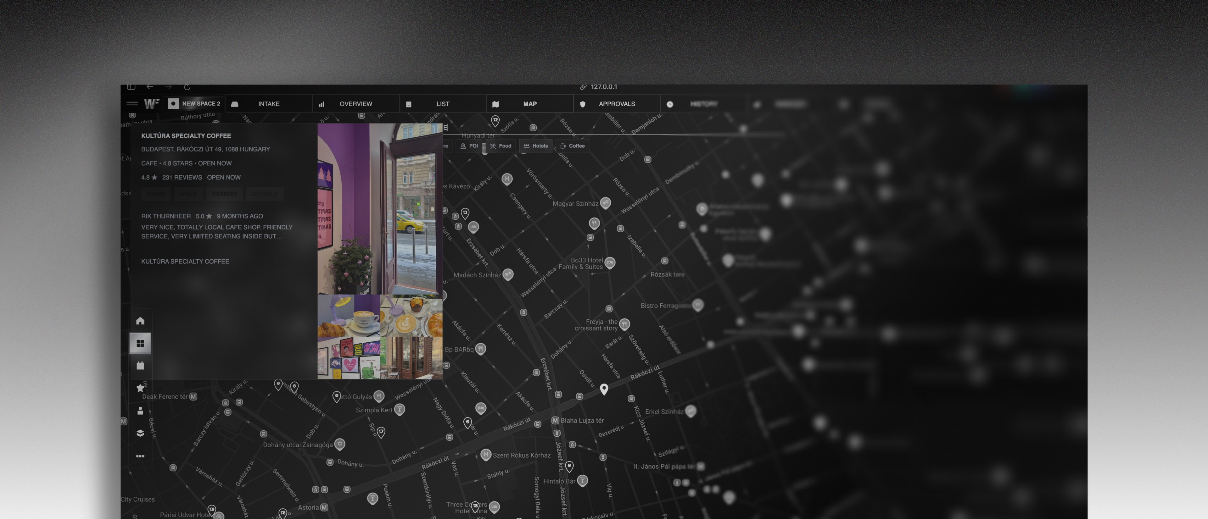 Gen Tech Manager workspace view frame two